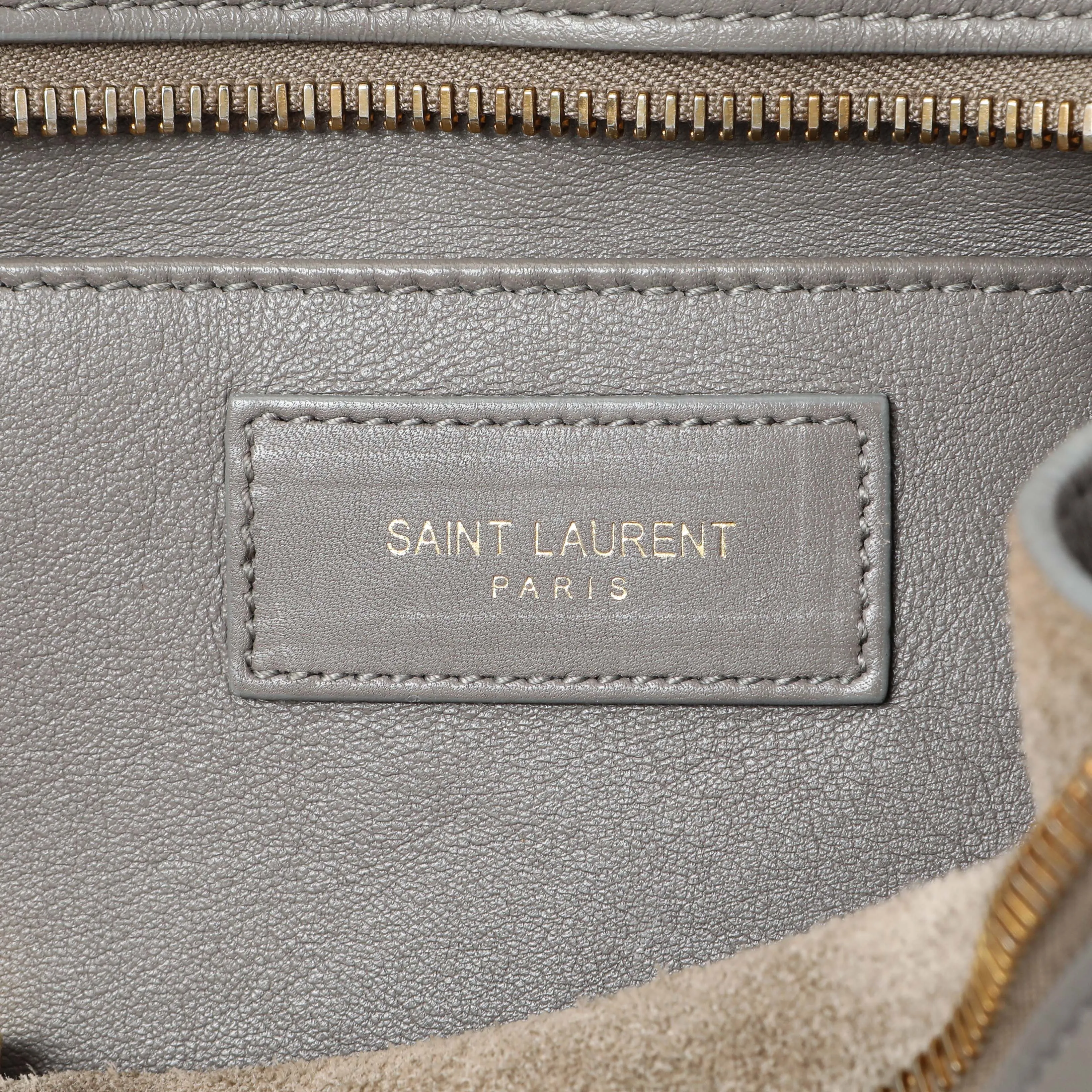 Saint Laurent Grey Calfskin Small Classic Y Cabas