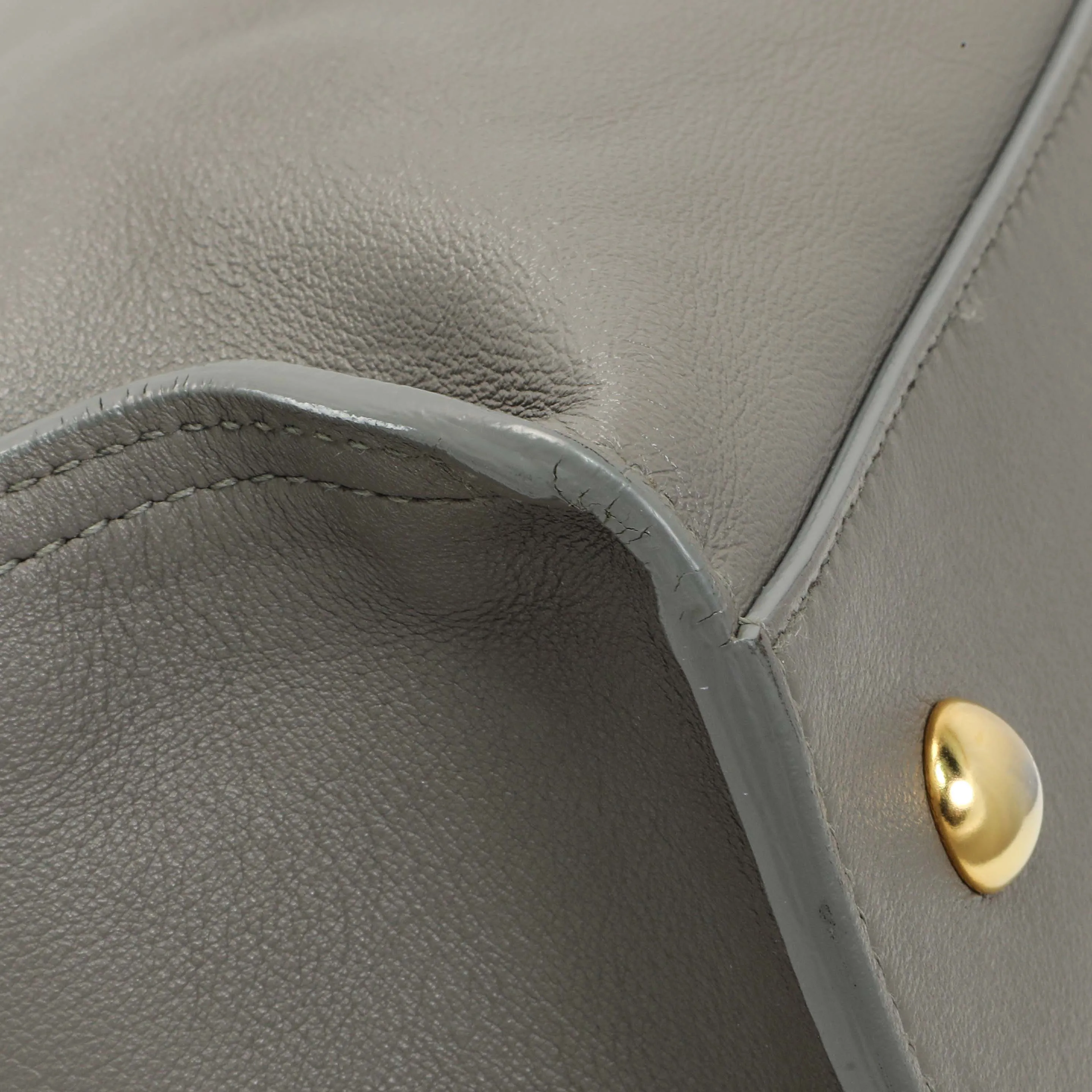 Saint Laurent Grey Calfskin Small Classic Y Cabas