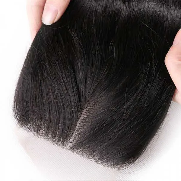 Sdamey Brazilian Straight Human Hair 7X7 Lace Closure