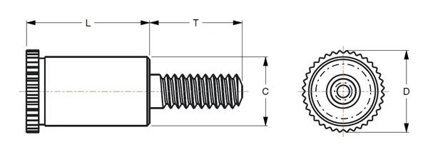 Self-Clinching Standoff, Male, Stainless Steel, Passivated, Metric, M3.5x0.6 x 12, 100 Pack