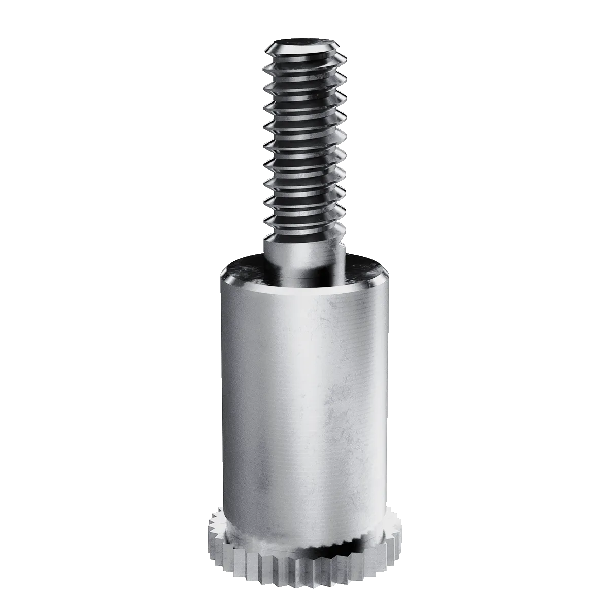 Self-Clinching Standoff, Male, Stainless Steel, Passivated, Metric, M3.5x0.6 x 12, 100 Pack