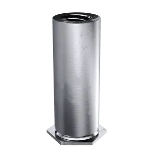 Self-Clinching Standoff, Thin Sheet, Steel, Zinc, 2-56 x 0.750, Blind Thread, Hole Dia.: 0.213, 100 Pack