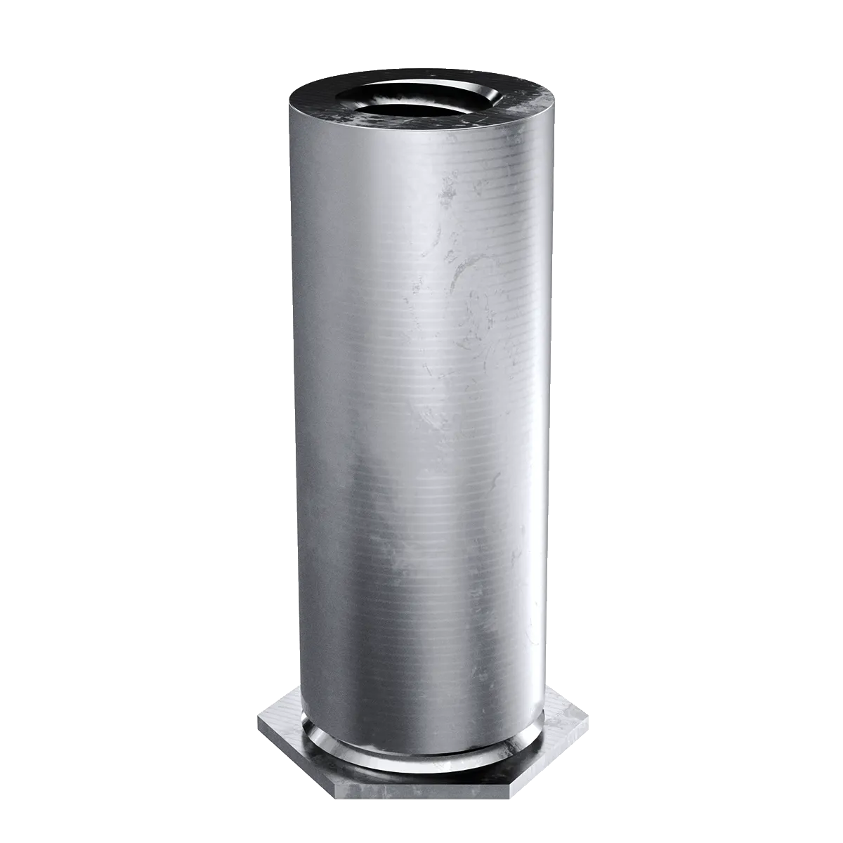 Self-Clinching Standoff, Thin Sheet, Steel, Zinc, 2-56 x 0.750, Blind Thread, Hole Dia.: 0.213, 100 Pack
