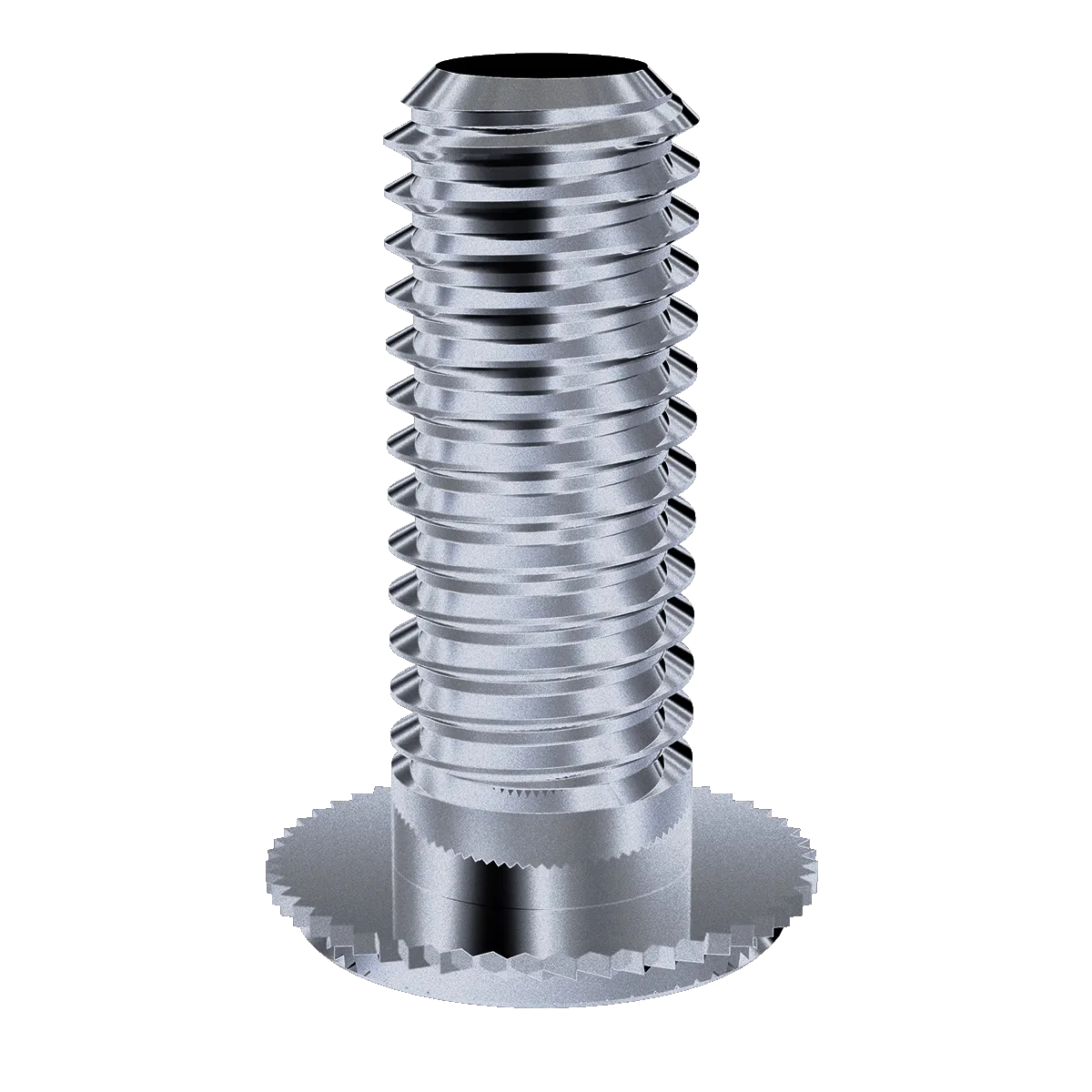 Self-Clinching Stud, Concealed Head, 2024-T4 Aluminum, M4x0.7 x 8, Sheet Thick.: 1.6, 100 Pack