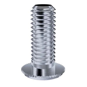 Self-Clinching Stud, Concealed Head, 2024-T4 Aluminum, M4x0.7 x 8, Sheet Thick.: 1.6, 100 Pack