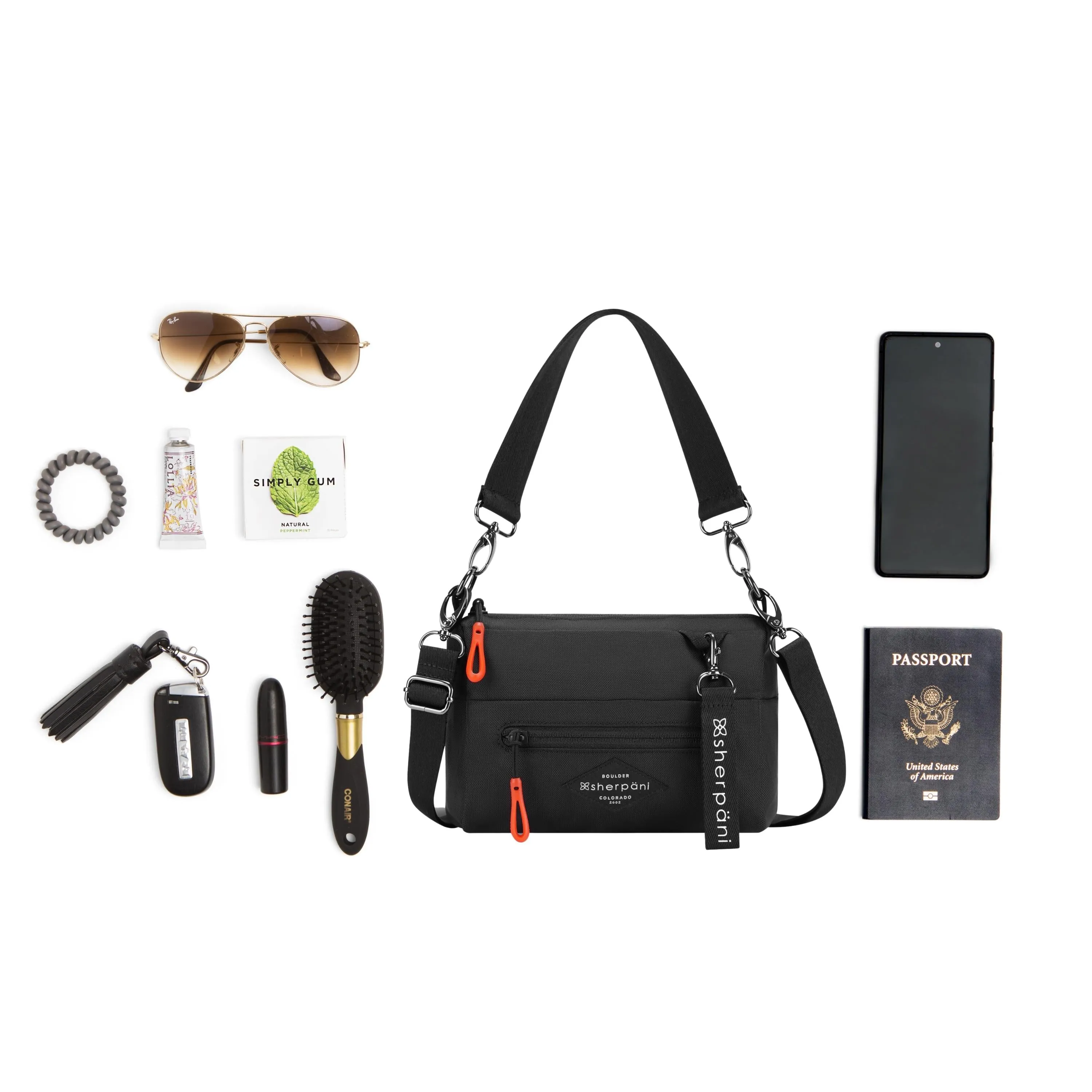 Sherpani Skye Crossbody Handbag raven