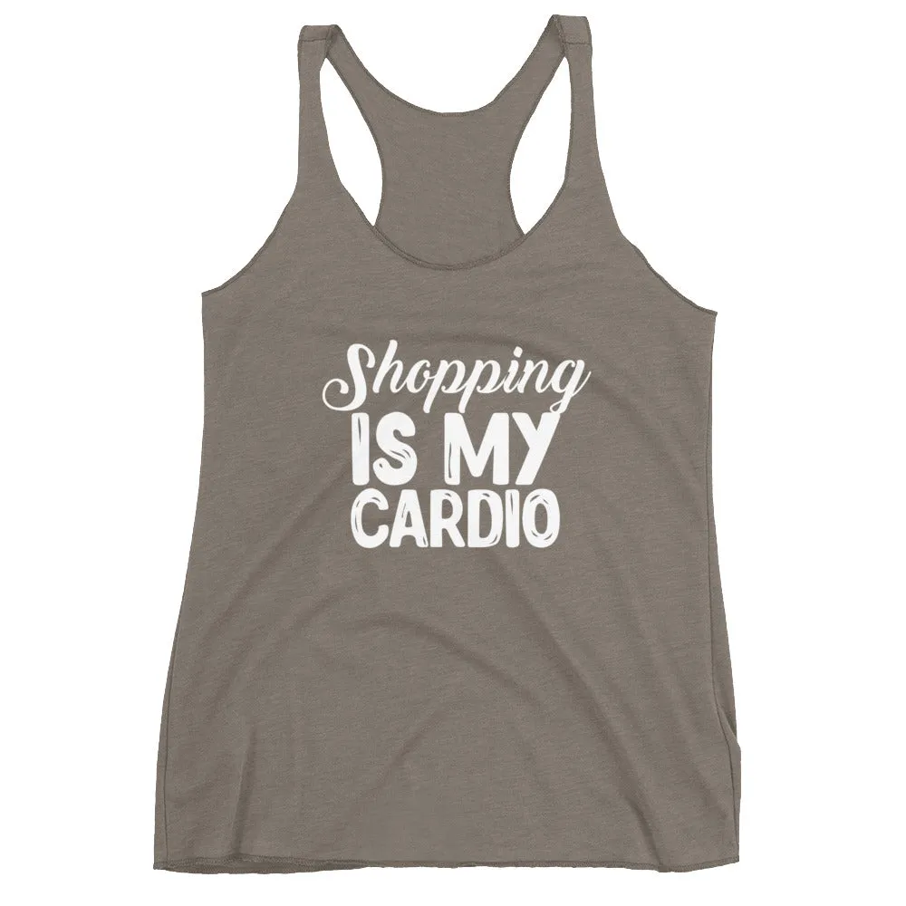 Shopping is My Cardio Racerback Tank