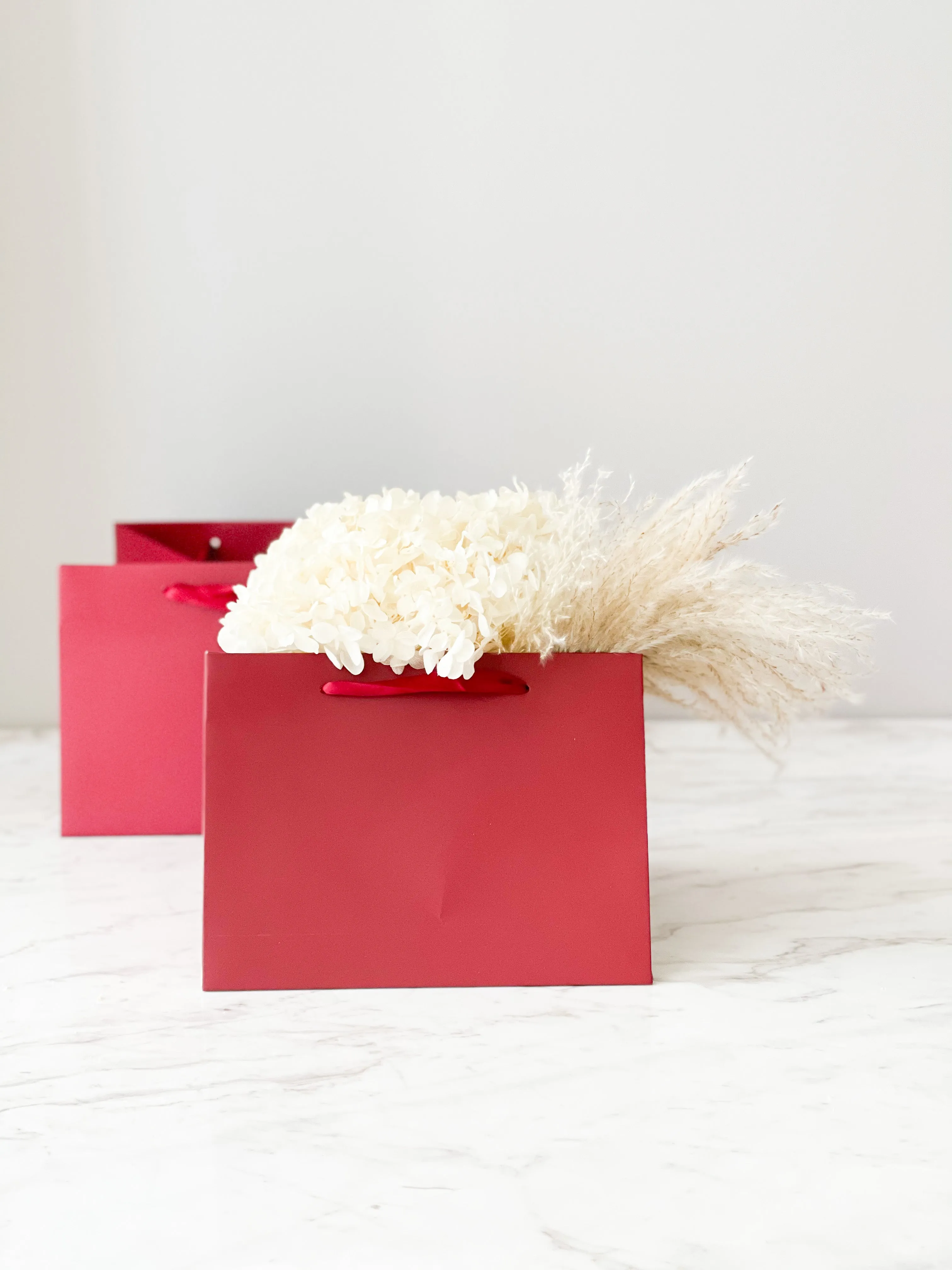 Short Flower/Gift bag with silk handle in different color and size