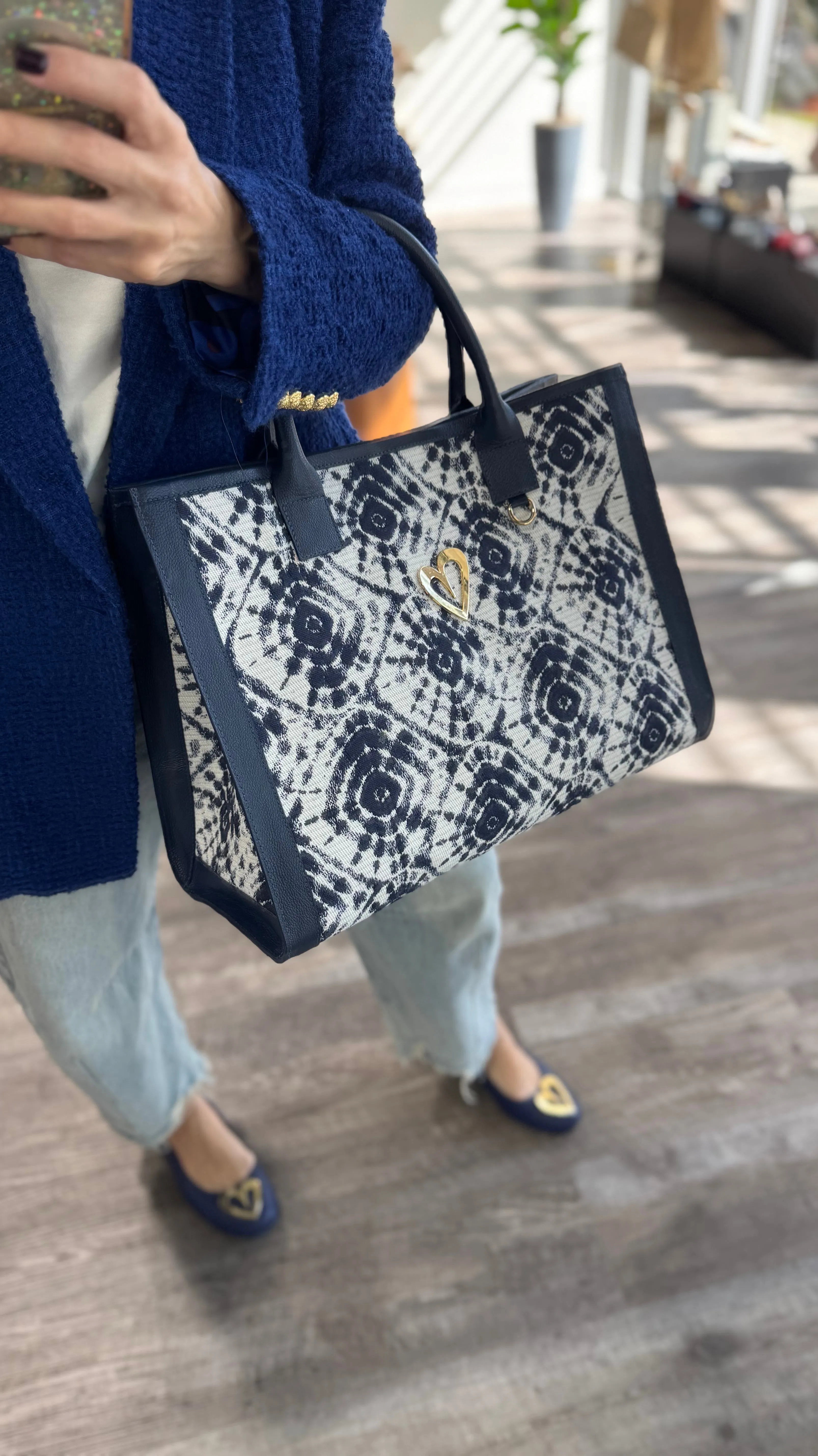 Sienna Tote Bag - Blue Sun [ Big ]