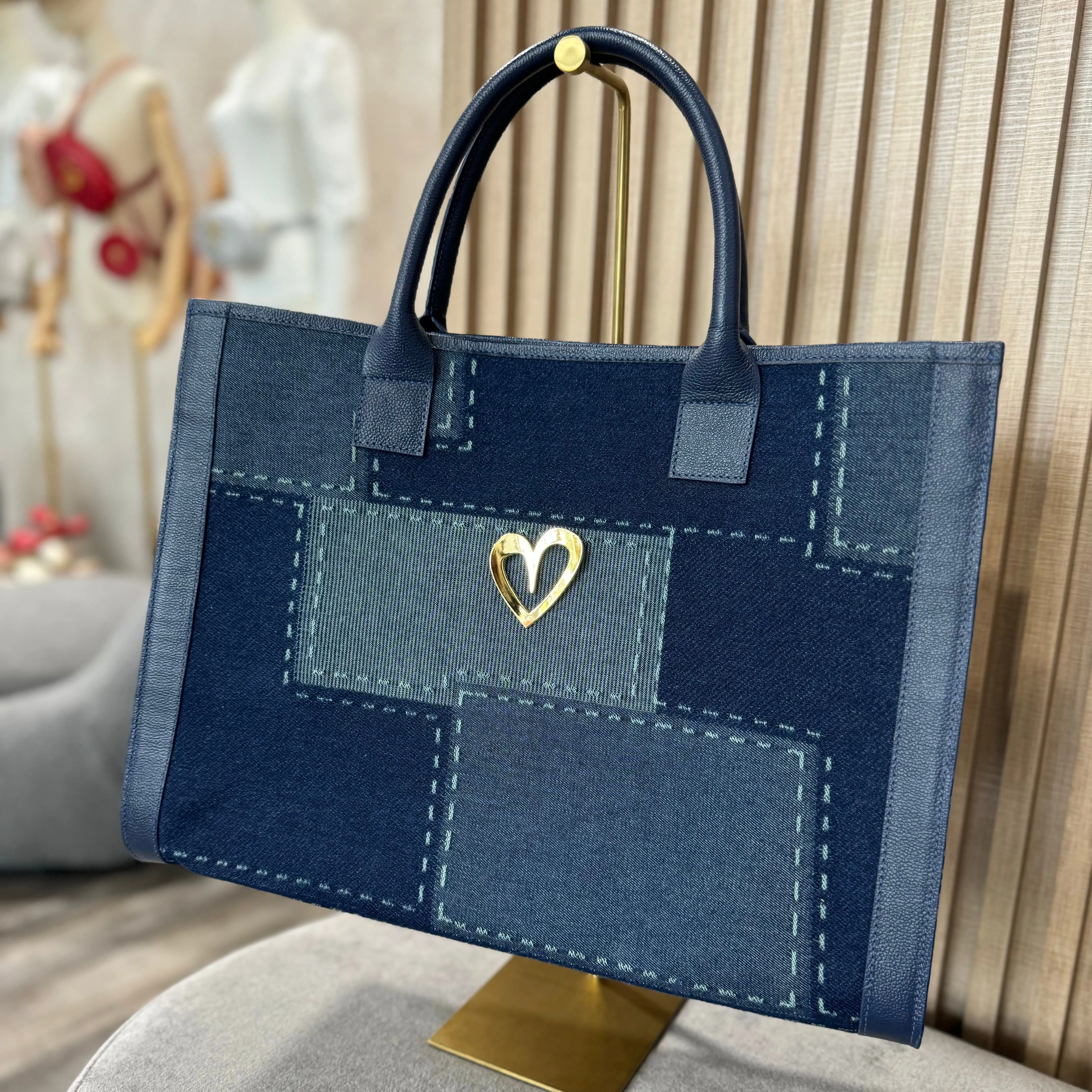 Sienna Tote Bag - Denim [ Big ] PRE - ORDER