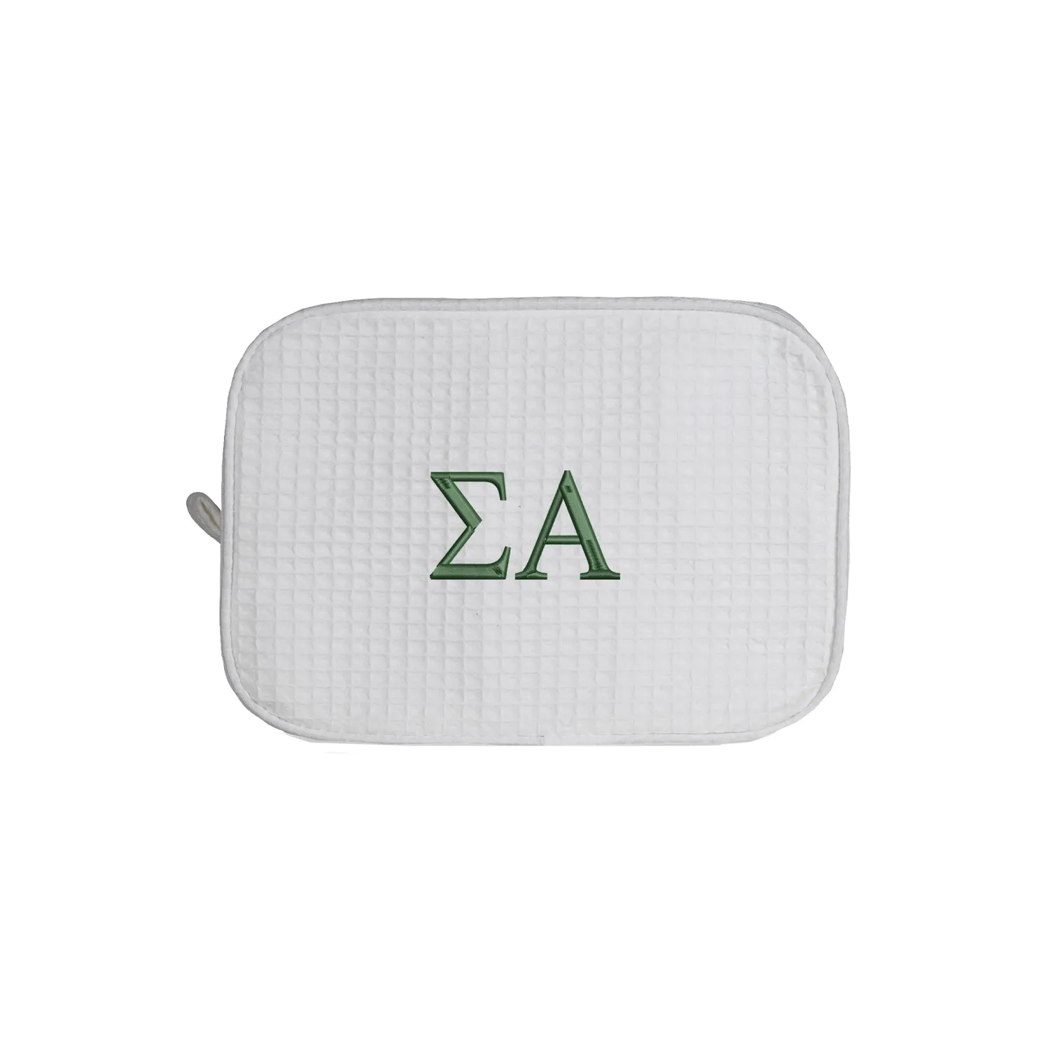 Sigma Alpha Waffle Weave Cosmetic Bag