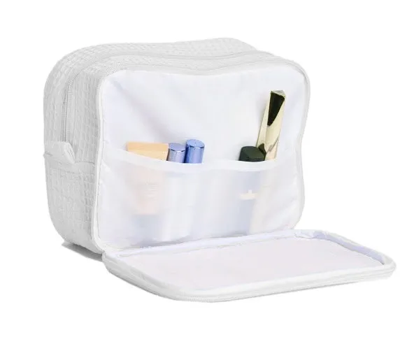 Sigma Alpha Waffle Weave Cosmetic Bag