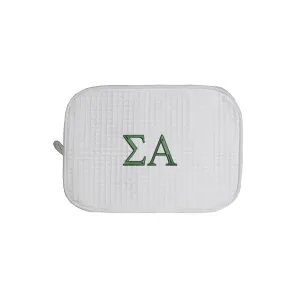 Sigma Alpha Waffle Weave Cosmetic Bag