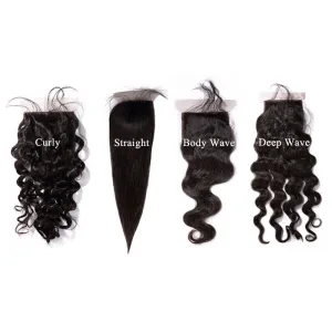 Silk Base Closure 4x4 All Textures 100% Virgin Hair