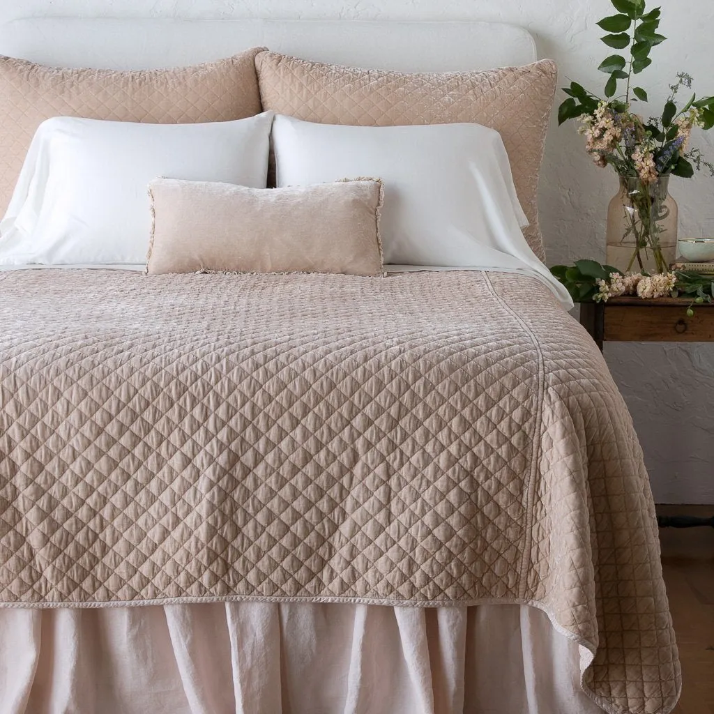 Silk Velvet Quilted Coverlet