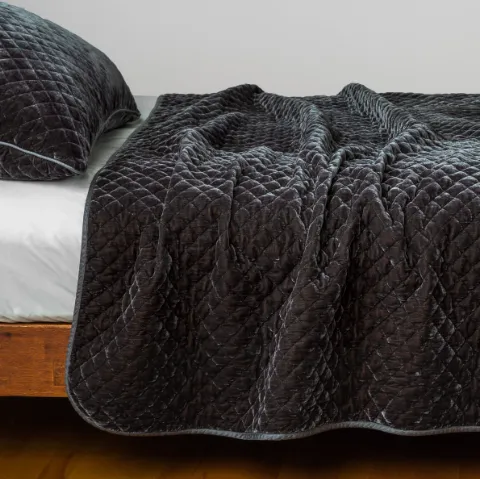 Silk Velvet Quilted Coverlet