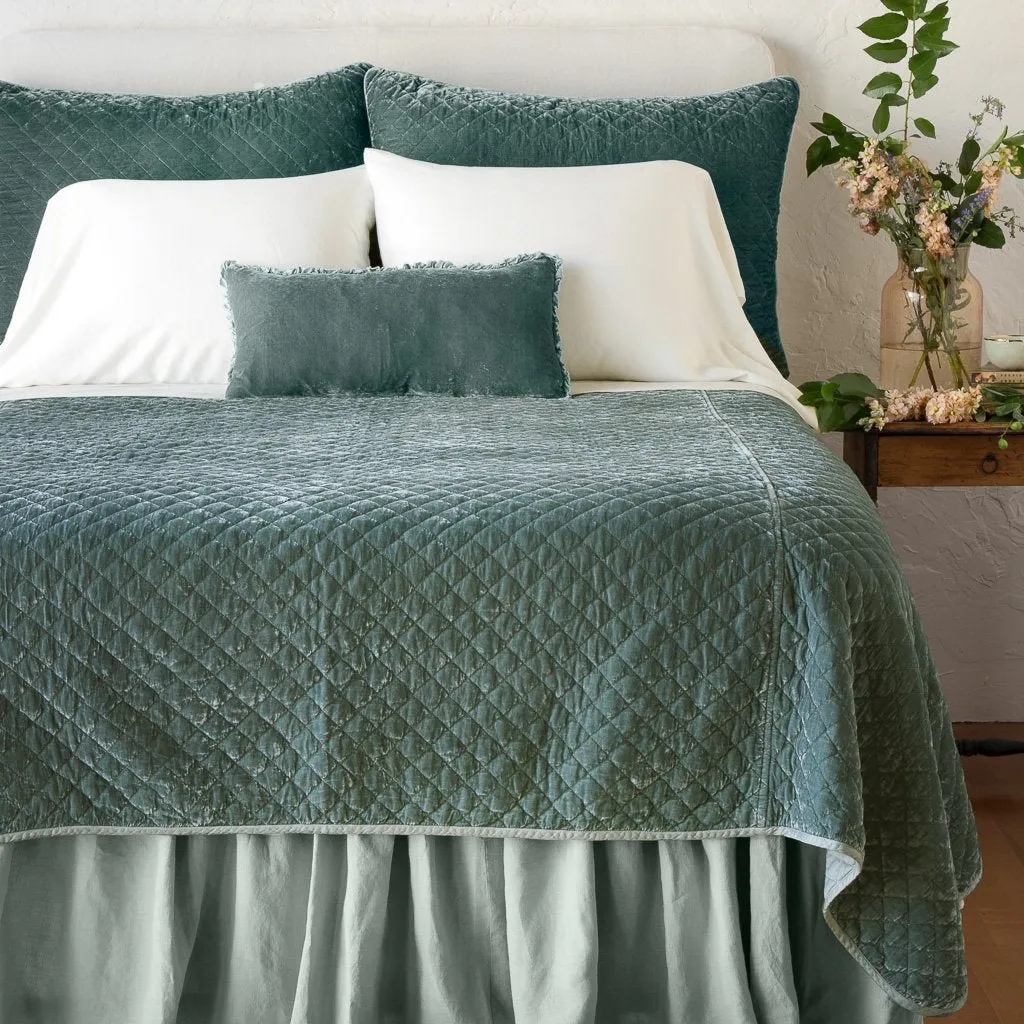 Silk Velvet Quilted Coverlet