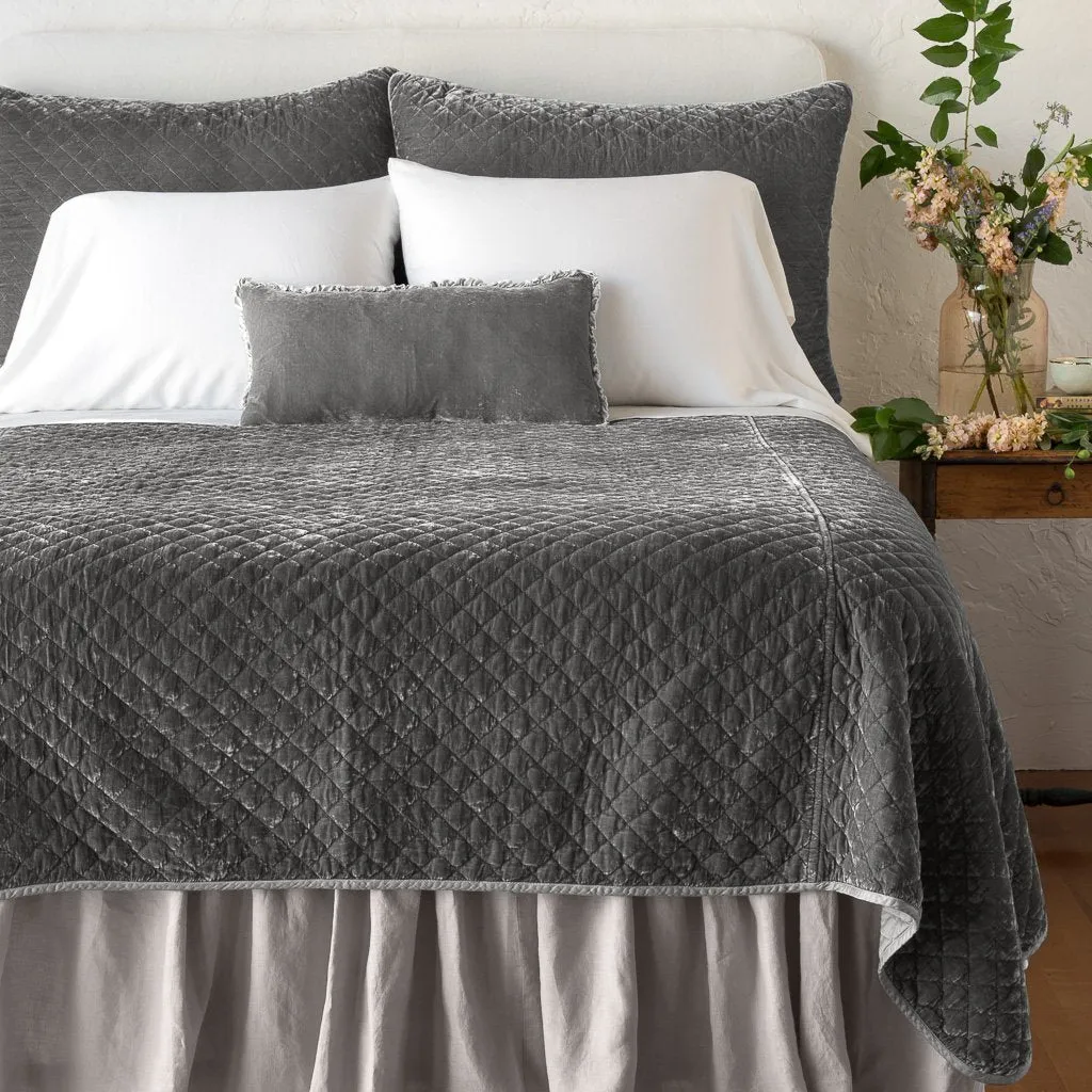 Silk Velvet Quilted Coverlet