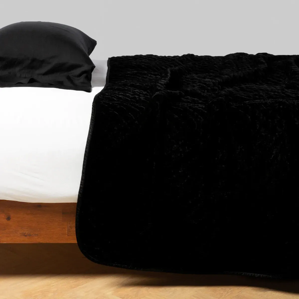 Silk Velvet Quilted Coverlet