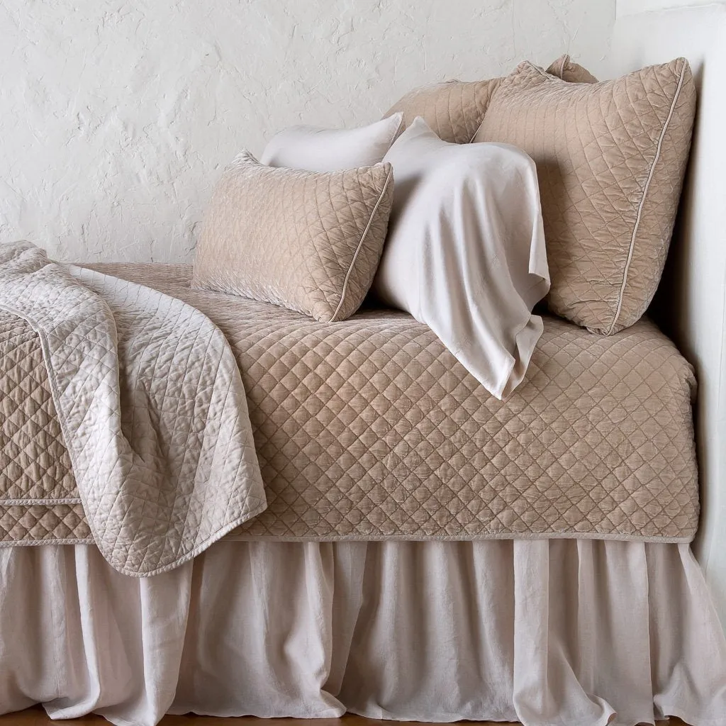 Silk Velvet Quilted Coverlet
