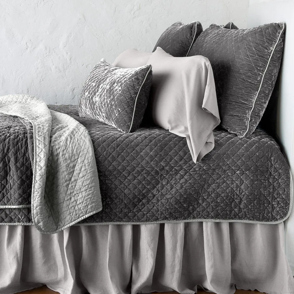 Silk Velvet Quilted Coverlet