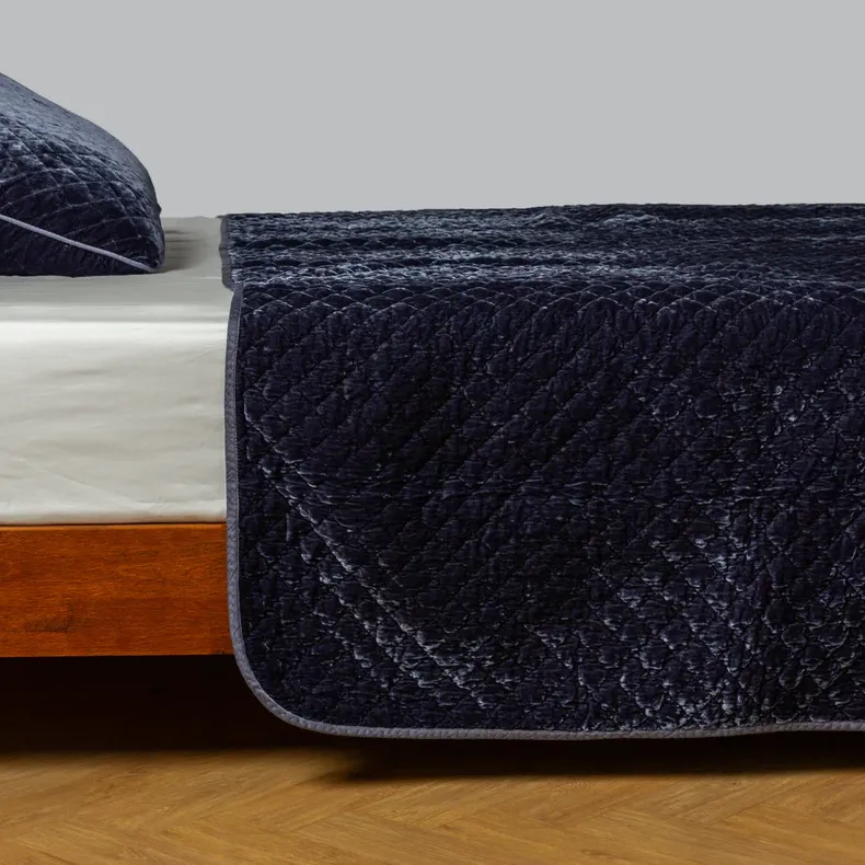 Silk Velvet Quilted Coverlet