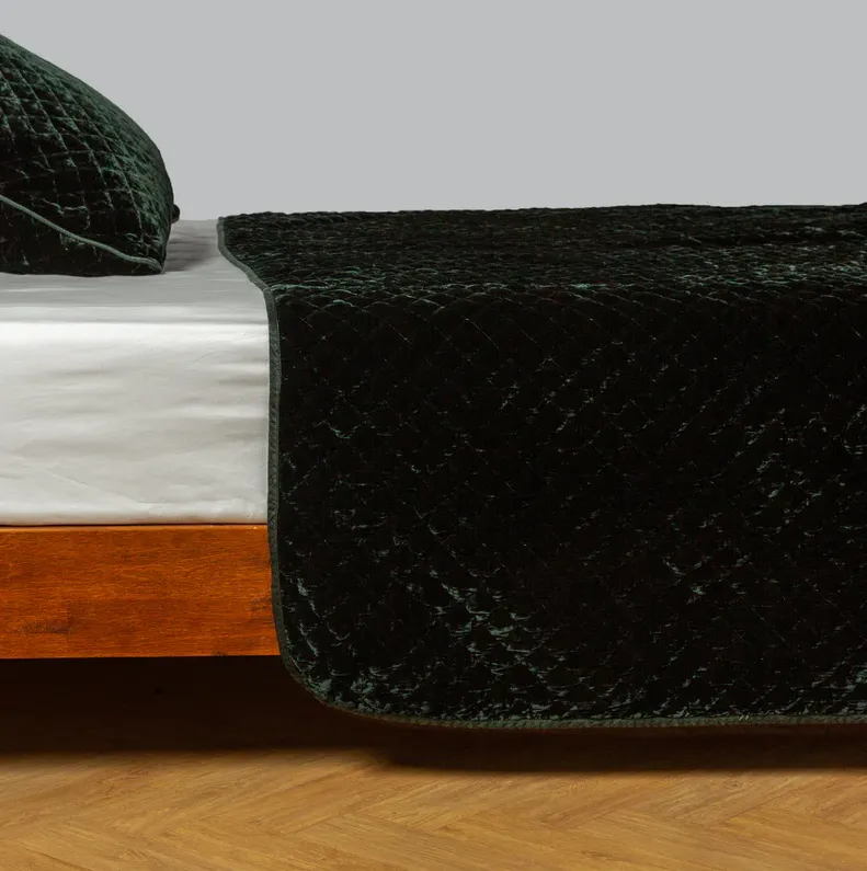 Silk Velvet Quilted Coverlet