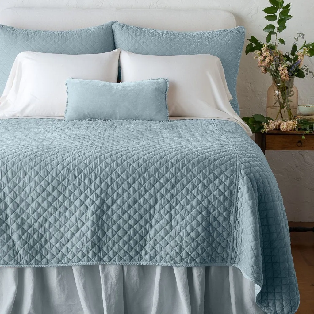 Silk Velvet Quilted Coverlet