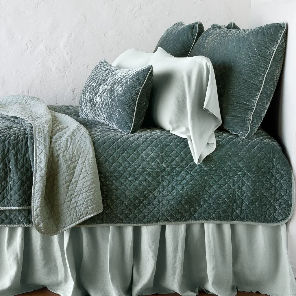 Silk Velvet Quilted Coverlet