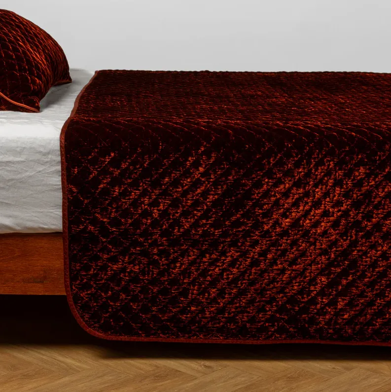 Silk Velvet Quilted Coverlet