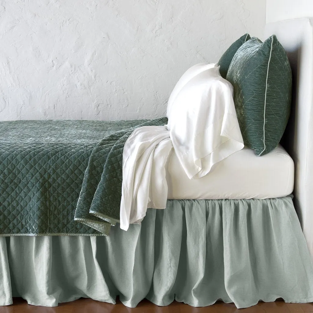 Silk Velvet Quilted Coverlet