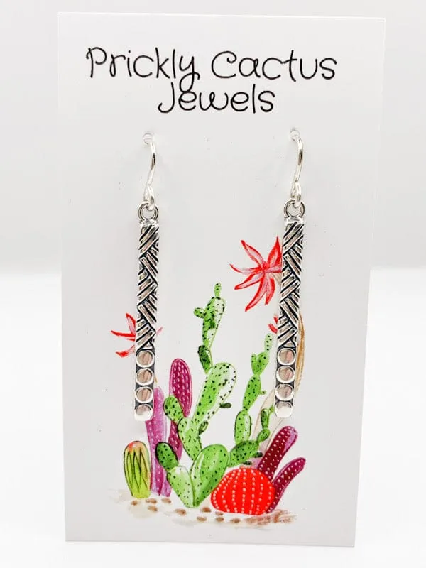 Silver Bar Earrings
