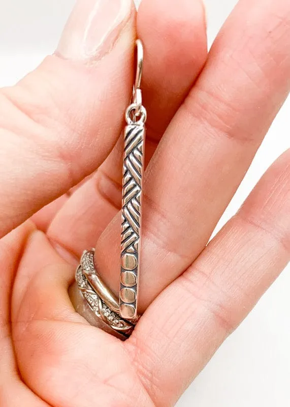 Silver Bar Earrings