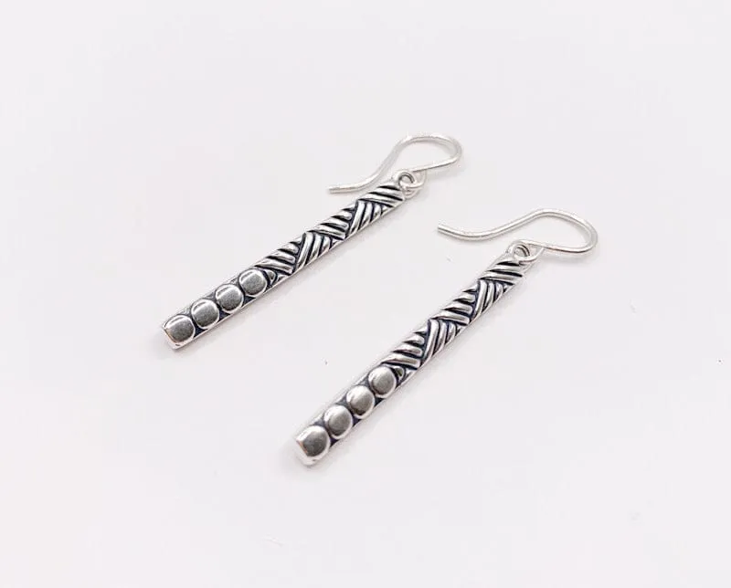 Silver Bar Earrings