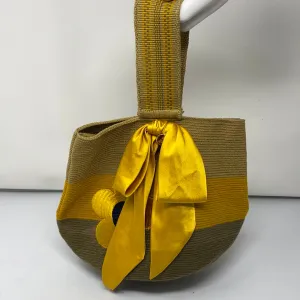 Silvua Tcherassi Knit Flower Top Handle with Silk Bow