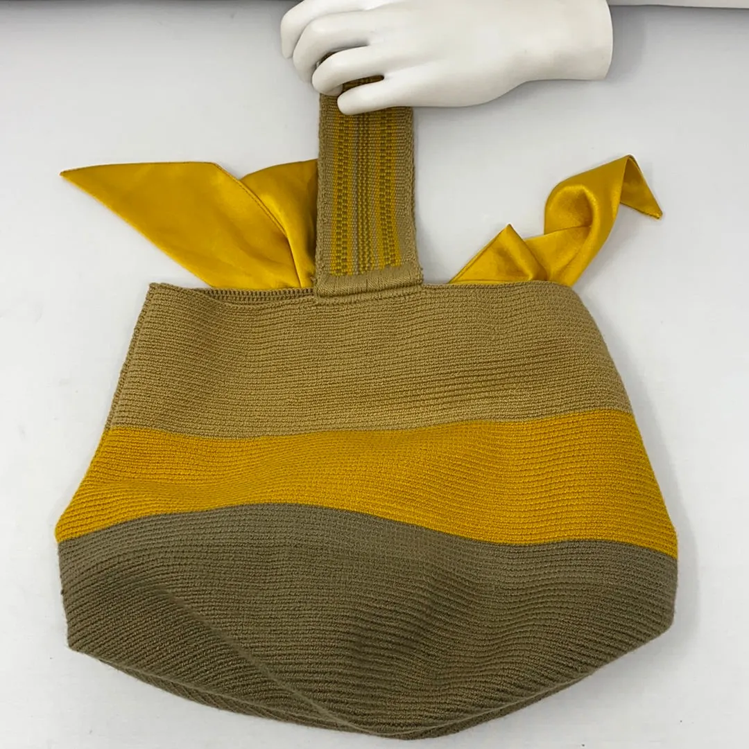 Silvua Tcherassi Knit Flower Top Handle with Silk Bow