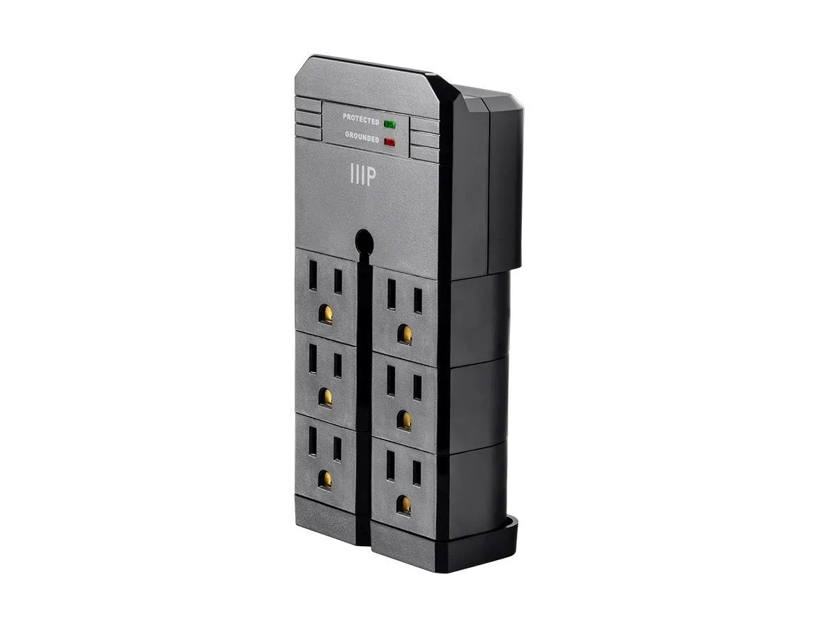 Six (6) Outlet Rotating Wall Tap with Surge Protectors (ships within the US only)