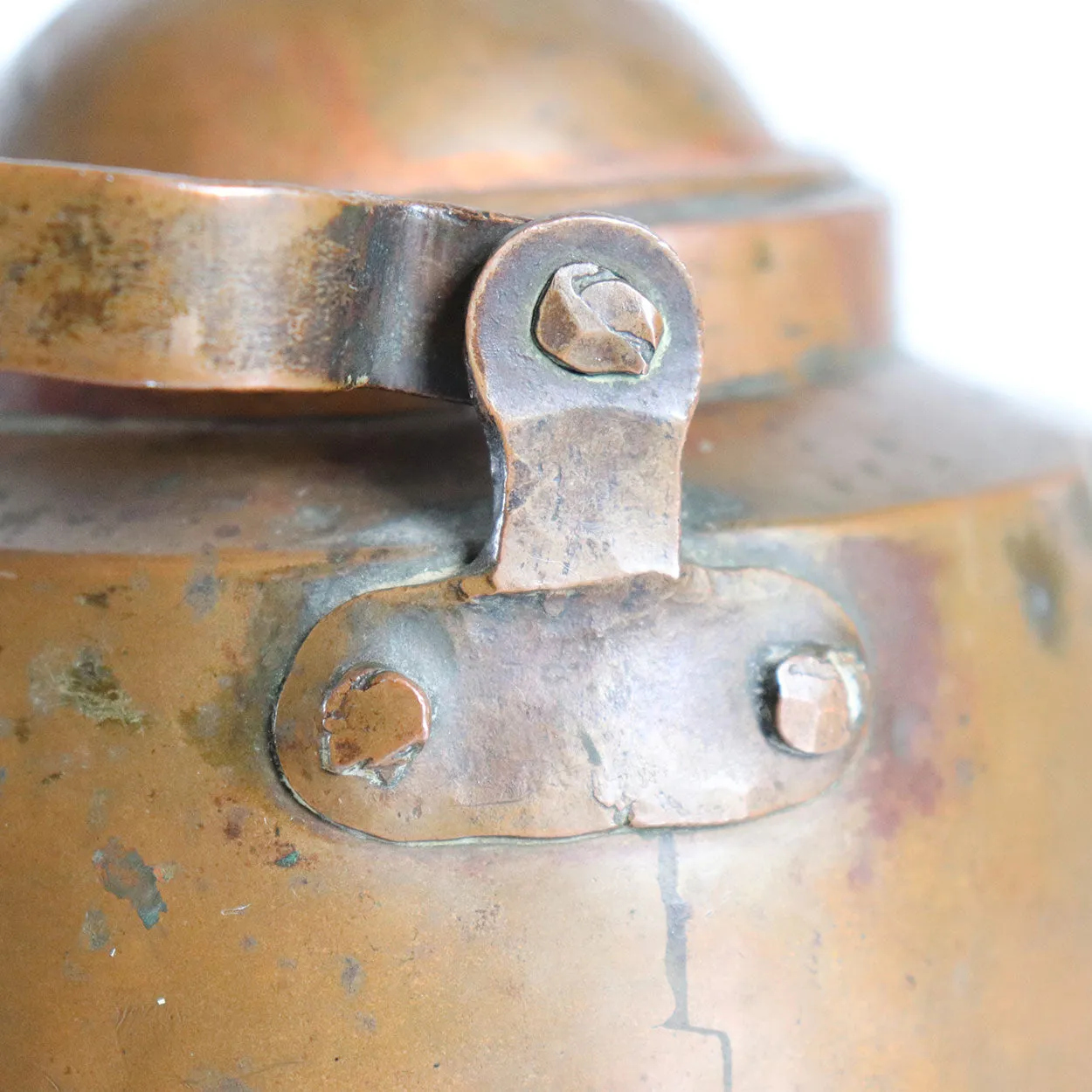 Small Swedish Copper Gooseneck Teapot or Water Kettle