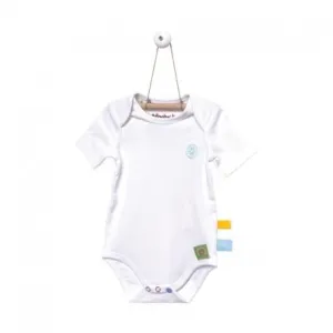 Snoozebaby Short Sleeve Romper in White - 4 Sizes