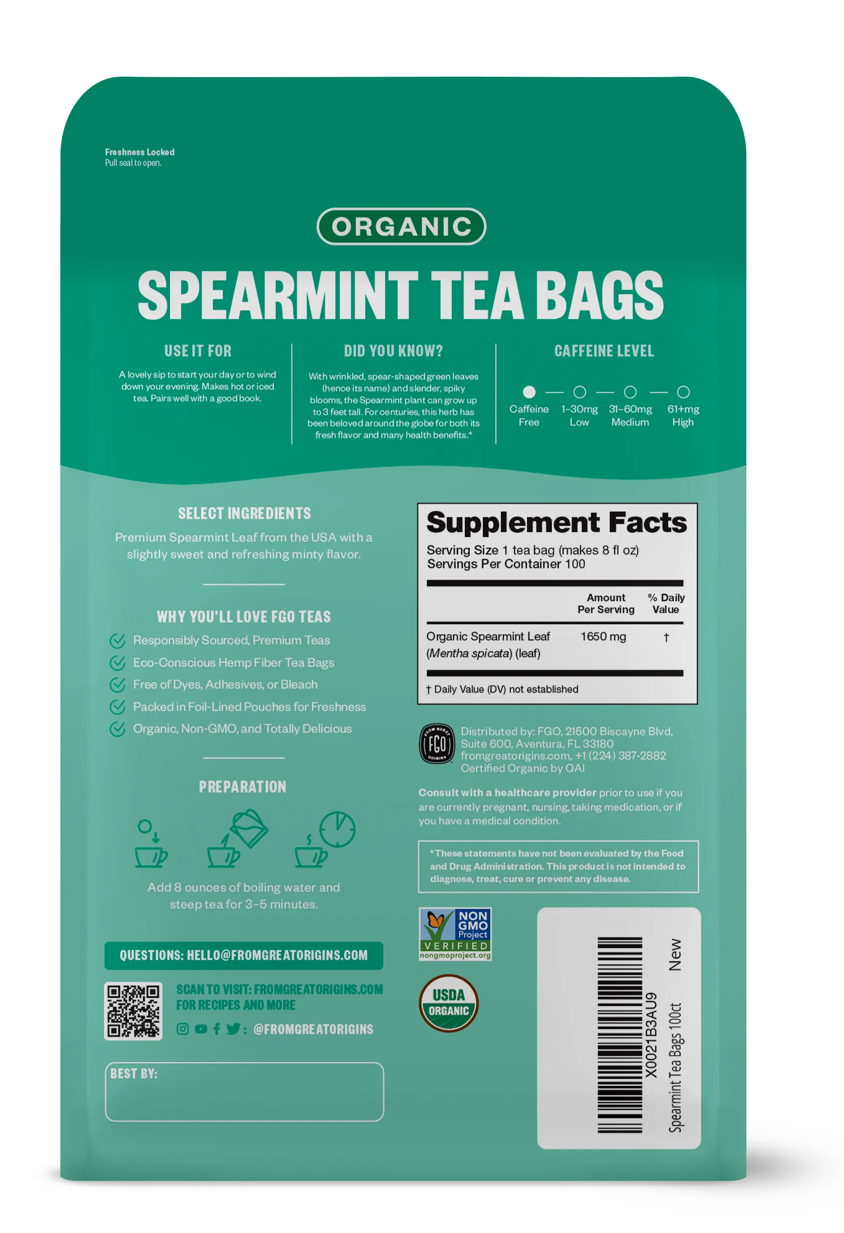 Spearmint Tea Bags