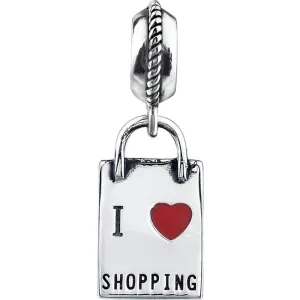 Sterling Silver 15x8.3mm Shopping Bag Charm