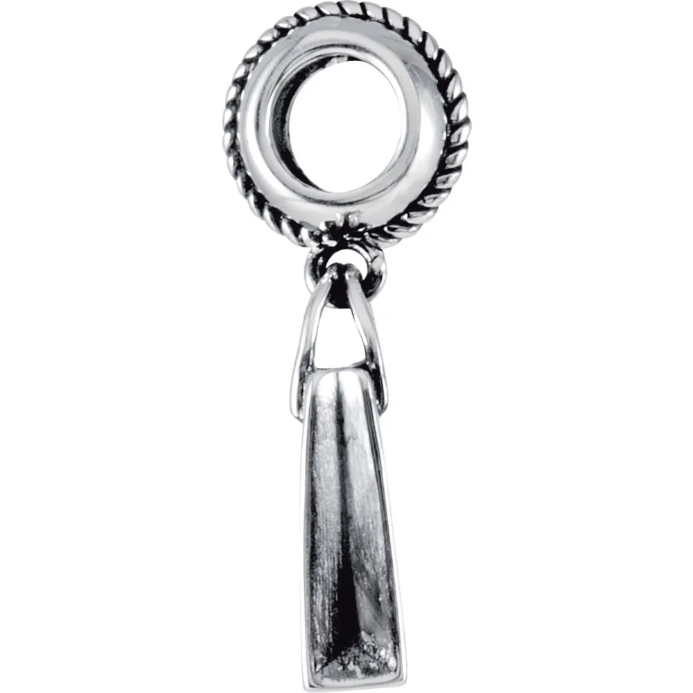 Sterling Silver 15x8.3mm Shopping Bag Charm