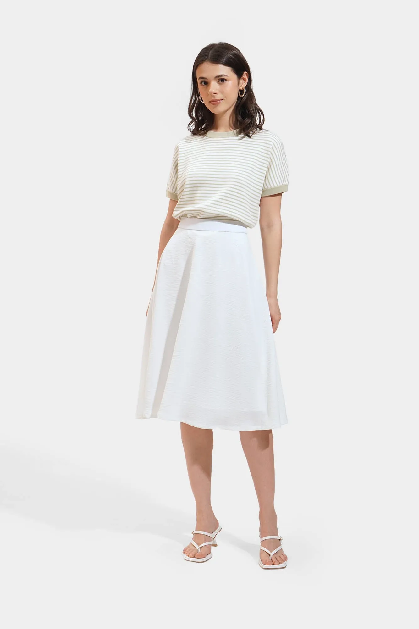 Striped Extended Sleeves Tee