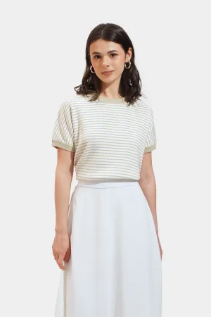 Striped Extended Sleeves Tee