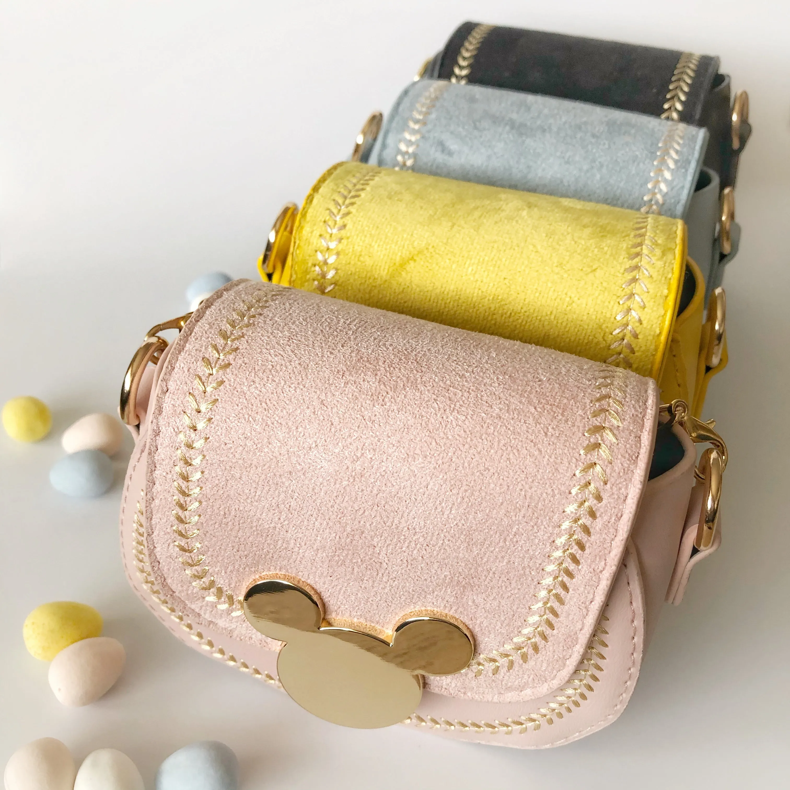 Sueded Mouse Ear Purse