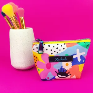 Sunshine and Happiness Small Makeup Bag.  Deb McNaughton Design.