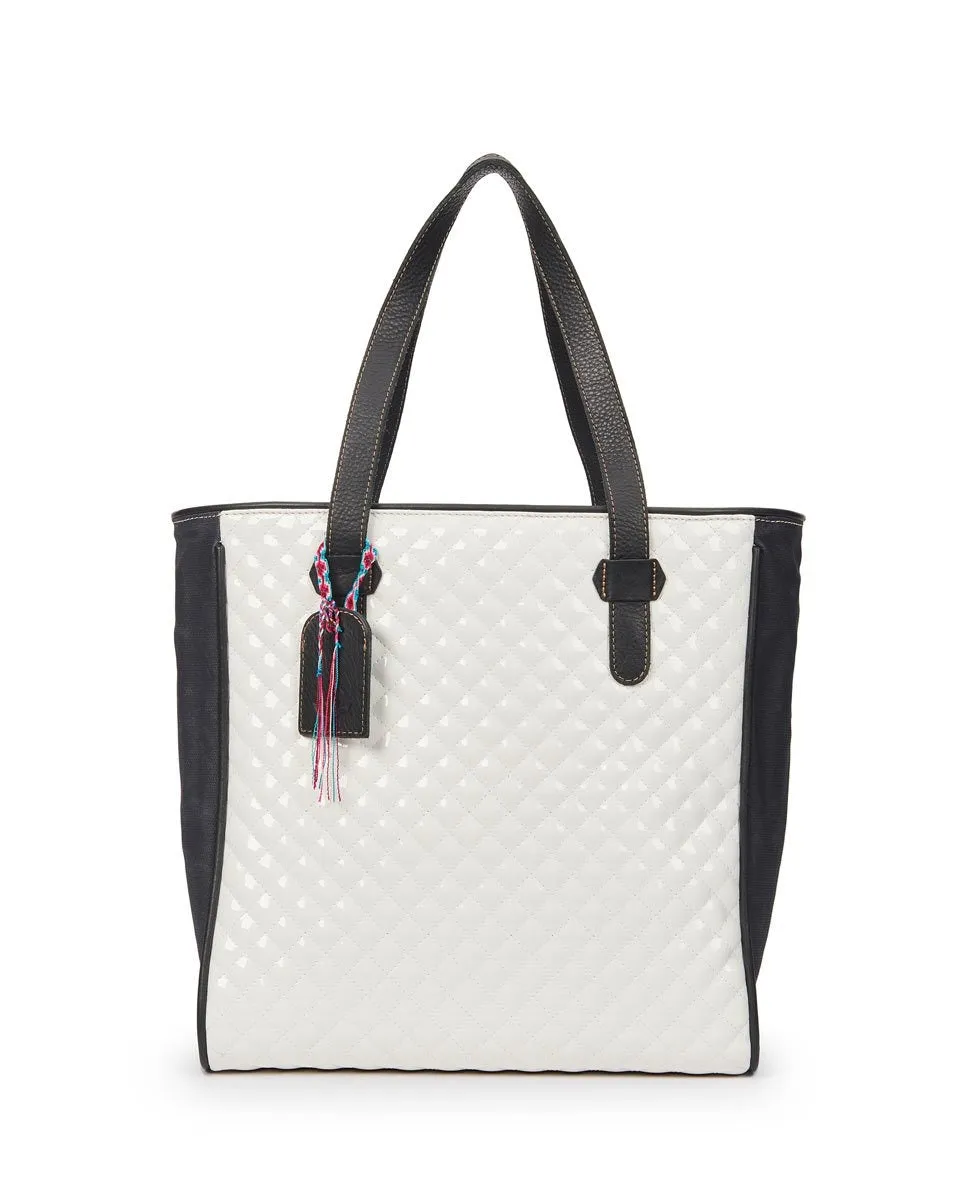 Tate White Classic Tote (6099)