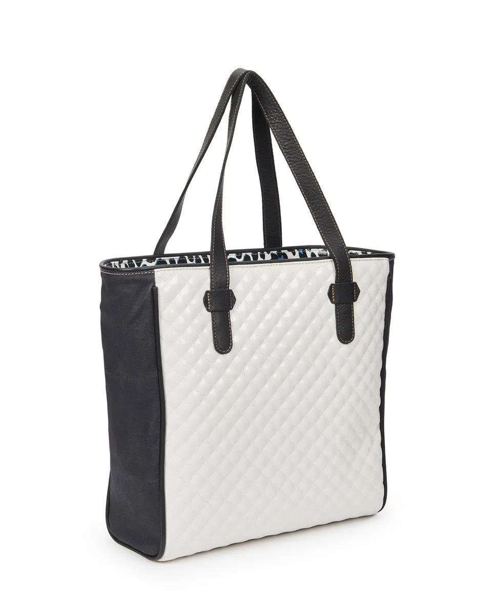Tate White Classic Tote (6099)