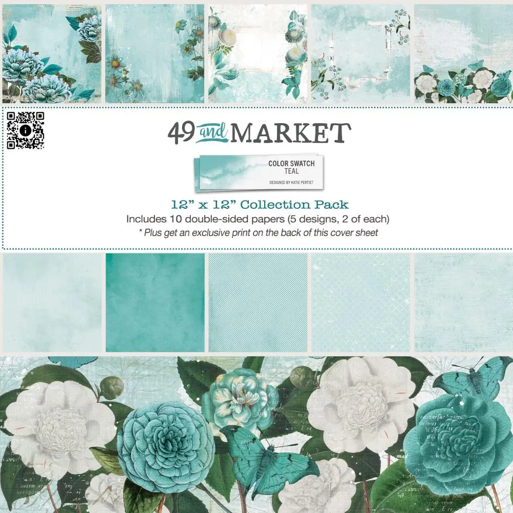 Teal - 12x12 Collection Pack Colour Swatch 49 & Market