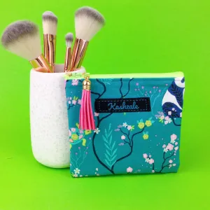 Teal Pandas and Tigers Coin Purse. Teal Coin Purse